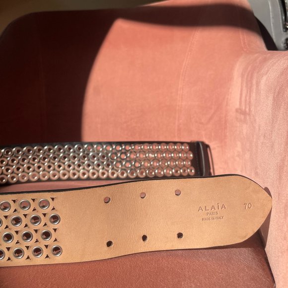 Azzedine Alaia oeillet eyelet belt